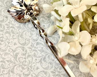 Antique Michele Sterling Sugar Cube Tongs Maple Leaf Design Twisted Handle,  Serving Tongs