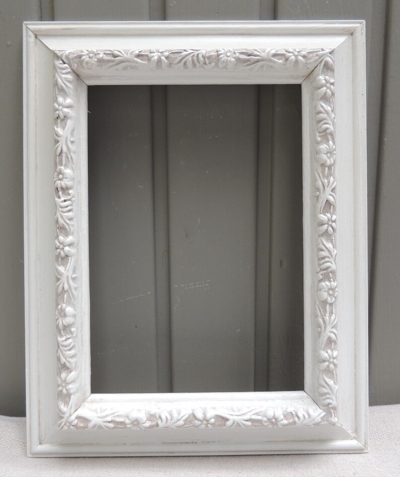 White Picture Frames 5x7 Wood Frame With Glass And Easel Image 0