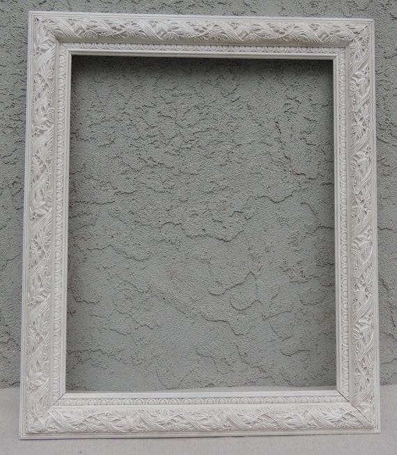 Ornate White Frame Vintage 16 X 20 Picture Large Wedding Wall Gallery For Mirror Chalkboard Shabby Chic