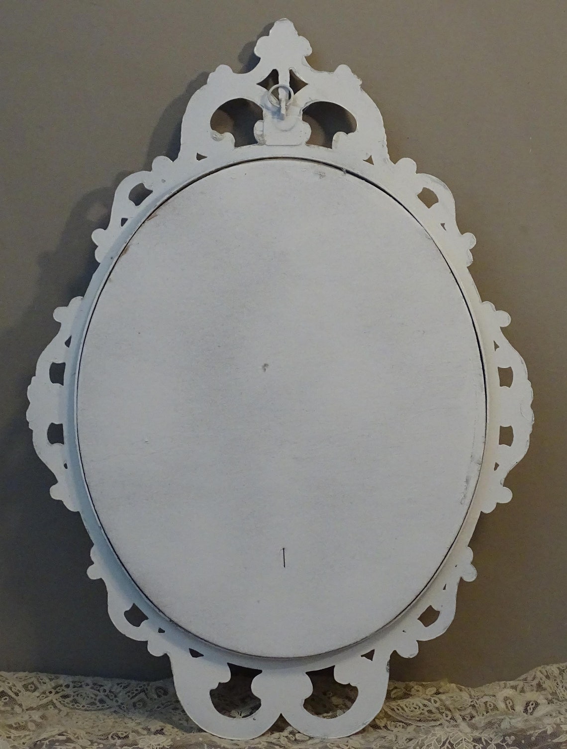 Vintage 9 x 12 Oval Frame 9x12 Ornate White Oval Metal Frame Etsy