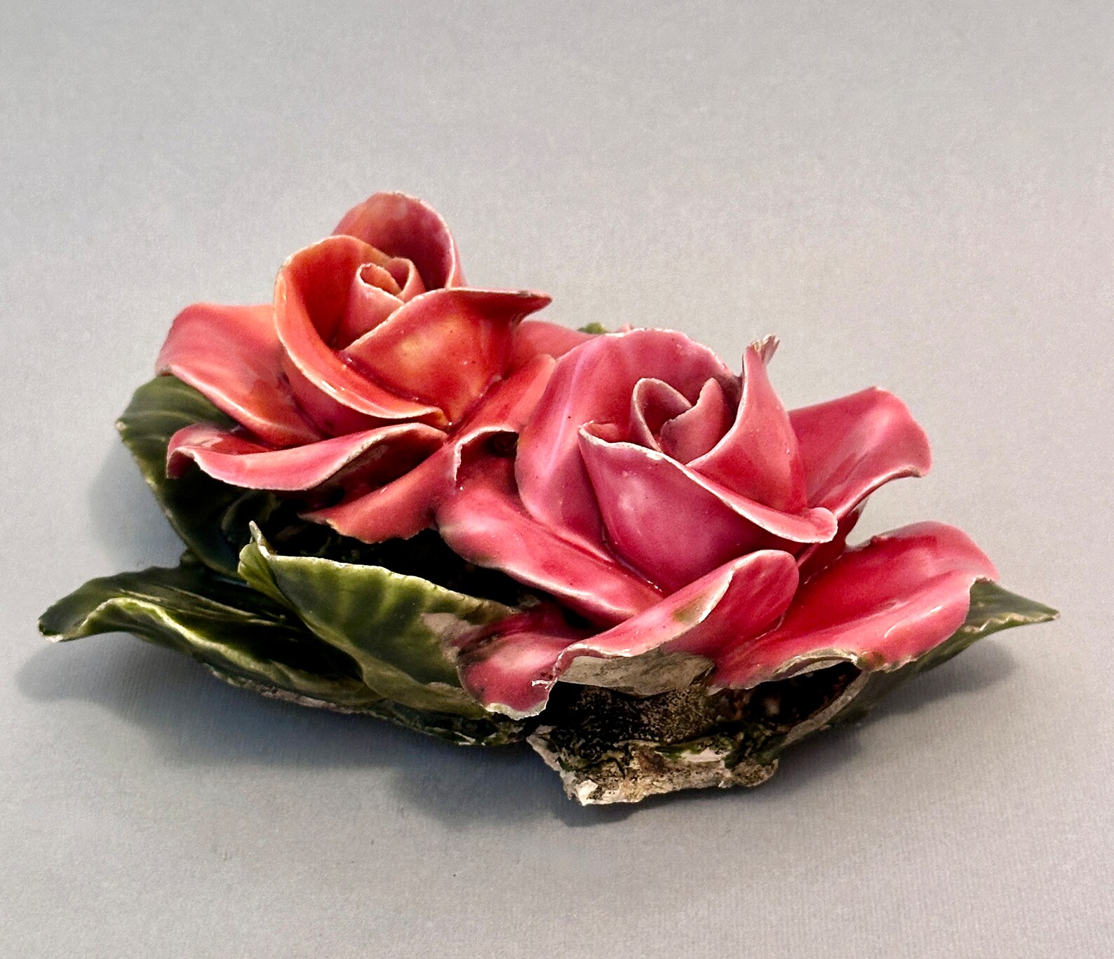 Vintage Majolica Roses, French Porcelain Roses, Antique Porcelain ...