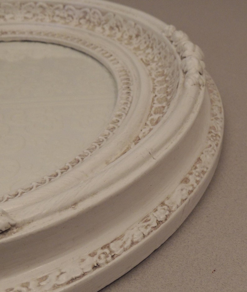 8 x 10 Vintage Oval Picture Frame White Oval Photo Frame with Glass