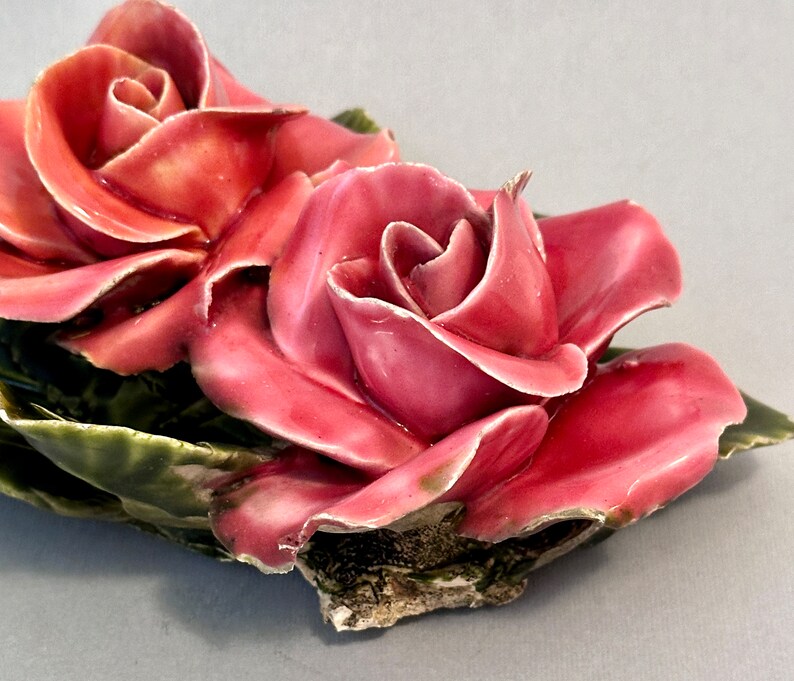 Vintage Majolica Roses, French Porcelain Roses, Antique Porcelain ...