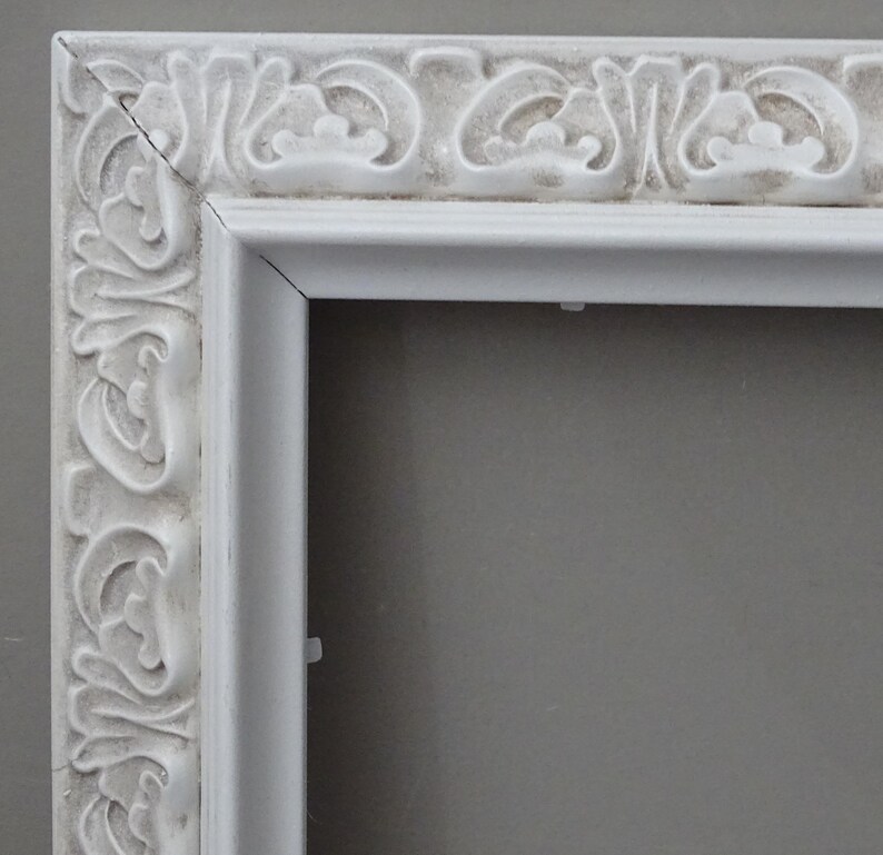 Vintage 8 X 10 Frame 8x10 Ornate White Picture Frame With Etsy