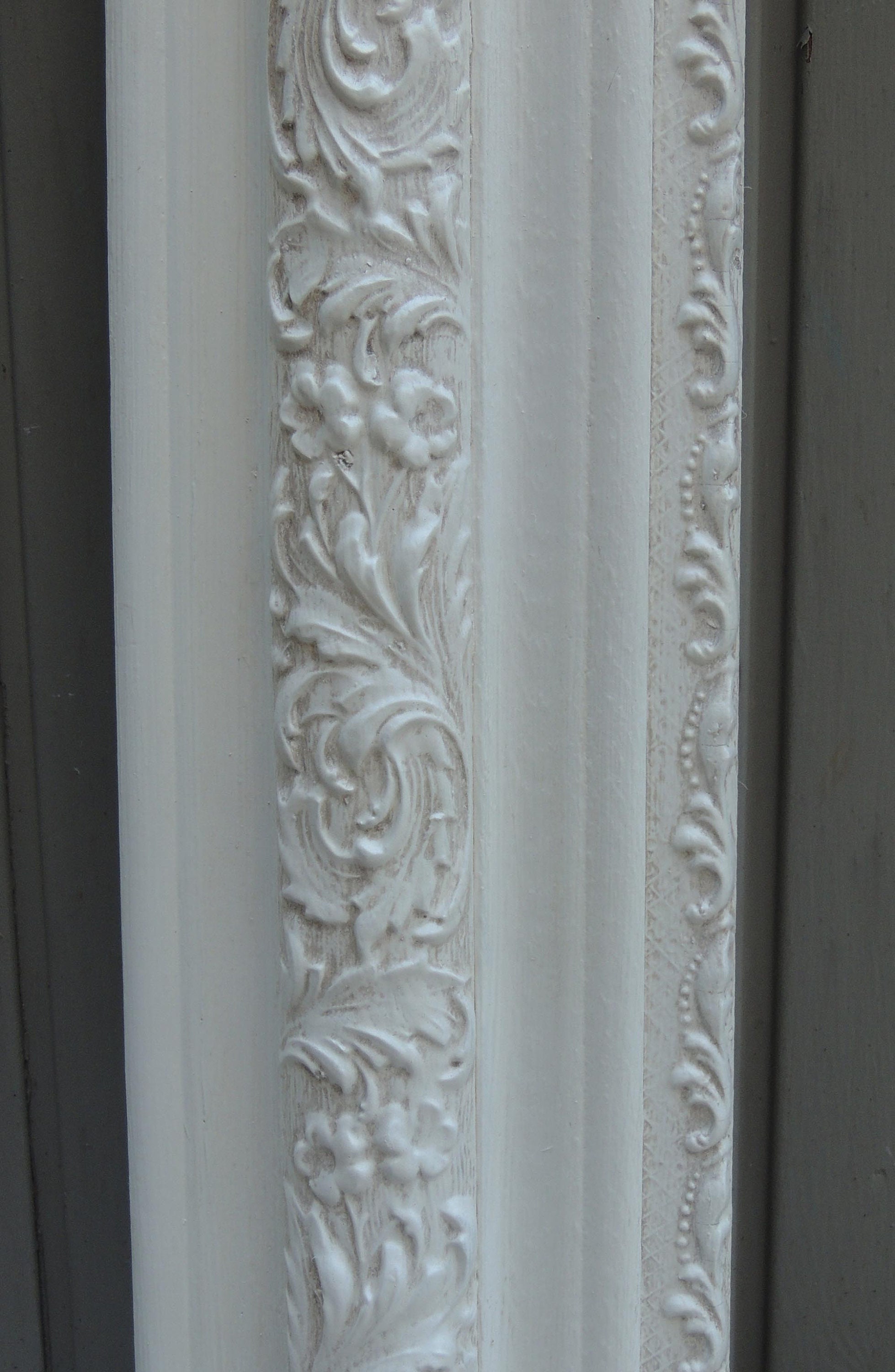 Antique 16x20 White Frame Vintage 16 x 20 Ornate Picture Etsy