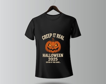 Creep It Real Halloween T-Shirt 2025: Vintage Jack O' Lantern Graphic
