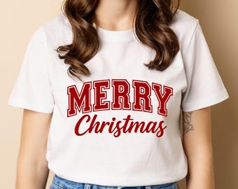 Retro Merry Christmas Shirt Design SVG PNG, Cricut Cut File (Digital Download)