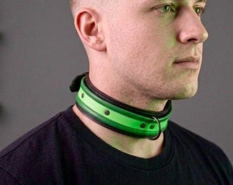 Ultraviolet Phosphorescent Faux-Leather Collar