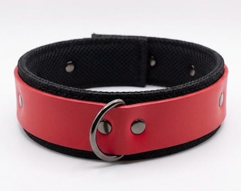 Leather Collar With D-ring. BDSM, Cosplay, Puppy Play Collar. Adjustable.