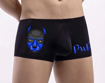 Blue "Pup Pride" Boxer Briefs. Puppy Play Boxers – Unleash Your Wild Side.