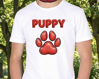 Puppy Play T-shirt. The Pup Play Graphic. Paw Print