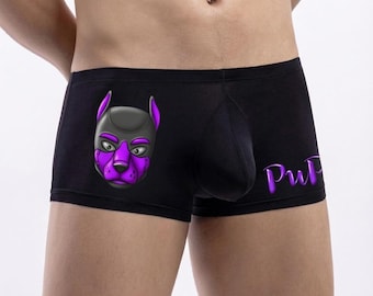 Purple "Pup Pride" Boxer Briefs. Puppy Play boxers – Unleash Your Wild Side.