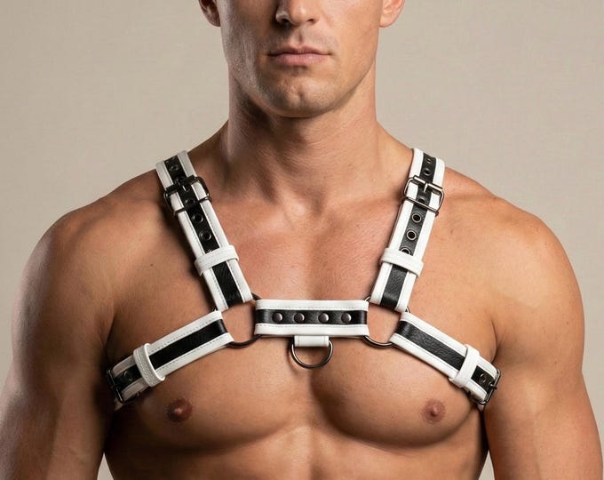 The "Vanguard" Dual-Tone Contrast Mens Harness