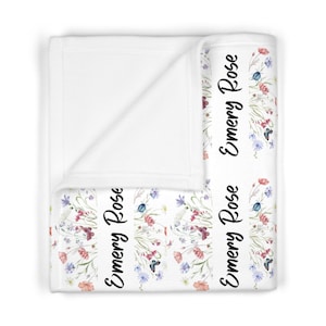 Personalized Soft Fleece Baby Blanket, Custom Baby Name Blanket, Soft Baby Shower Gift, Cozy Infant Nursery Bedding, Warm Toddler Blanket,