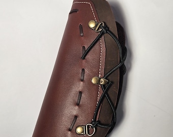 Brown Leather Archery Arm Guard | Adjustable Bracer Protector | Traditional & Recurve Bow Accessory