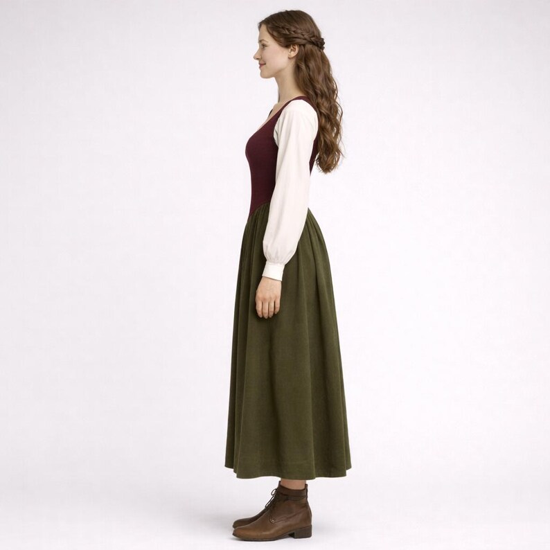 Renaissance Medieval Outfit Sewing Pattern Set: Blouse, Bodice, Skirt (PDF Pattern, XS-4XL) image 3