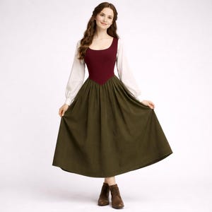 Renaissance Medieval Outfit Sewing Pattern Set: Blouse, Bodice, Skirt (PDF Pattern, XS-4XL) image 5