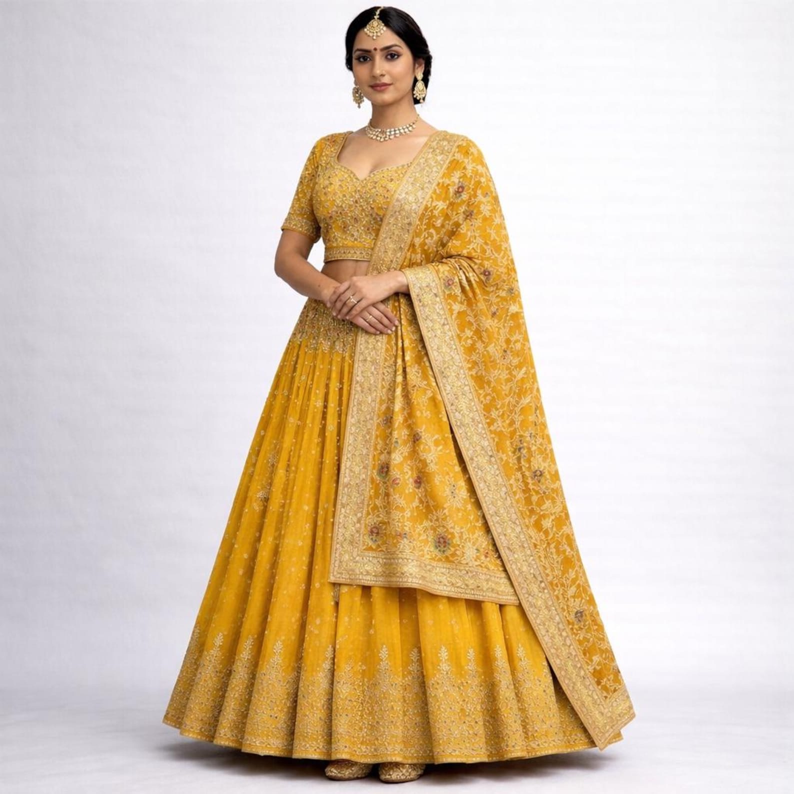 Indian Lehenga Choli Sewing Pattern | Full Circle Skirt | Traditional ...