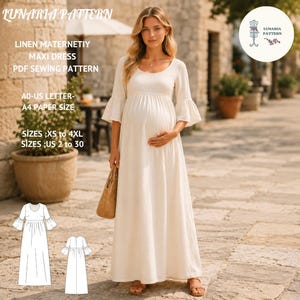 beige chiffon printed square neck empire maternity maxi dress Rosey Woven Floral Print Empire Maxi Dress in Cream Multi