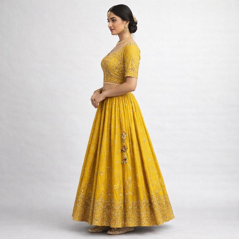 Indian Lehenga Choli Sewing Pattern | Full Circle Skirt | Traditional ...