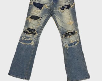 Vintage Japanese Brand Tei Tei Tei Distress Denim Reworked Design