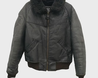 Vintage Avirex US Air Force B6-vliegjack: echte schapenvacht, gemaakt in de VS