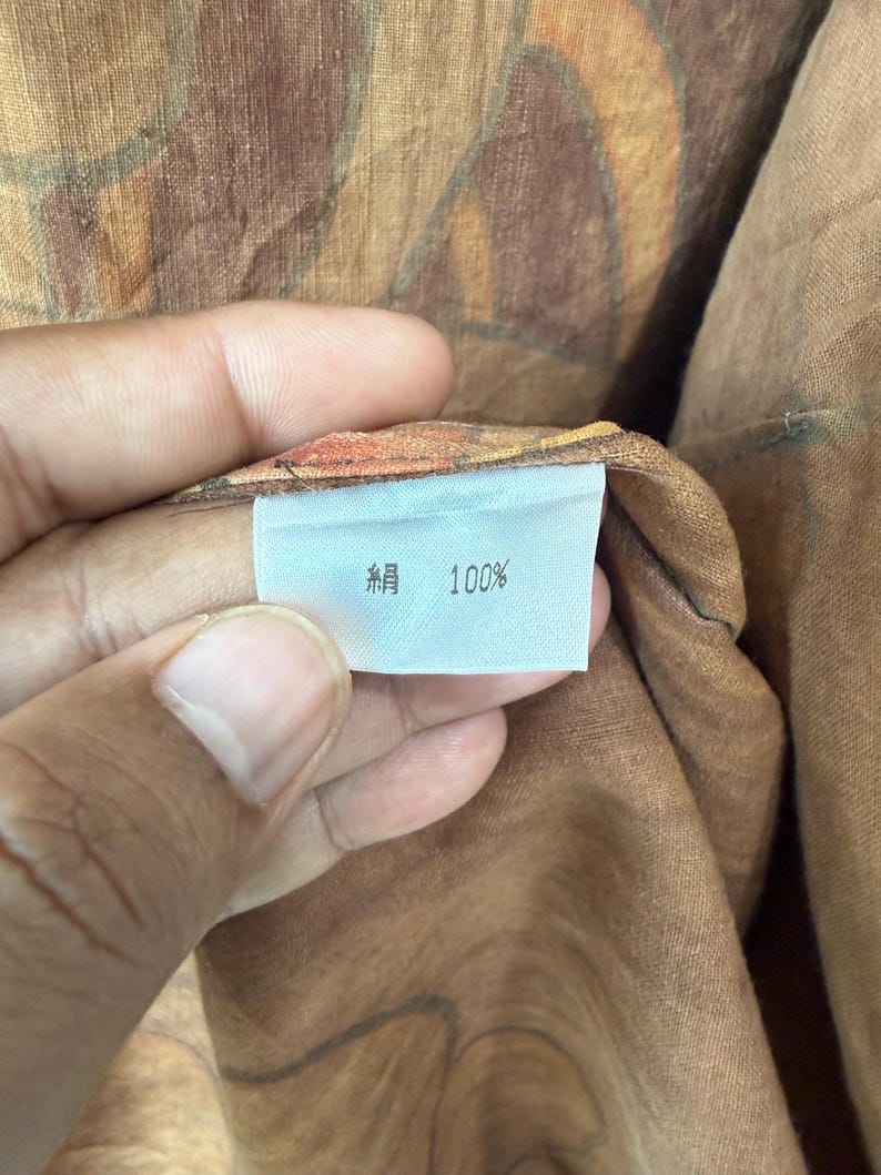 Koszula w stylu vintage w stylu japońskim, rzeźbiona, nowość, jedwabna marynarka z guzikami, Yohji Yamamoto Comme Des Garcons zdjęcie 7