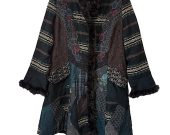 Chaqueta larga Non Non Dorl de diseño gótico de marca japonesa vintage, fabricada en Japón, LGB, If Six Was Nine, Issey Miyake