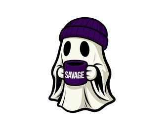 Cute Cartoon Ghost Character PNG I Transparent PNG I Ghost Digital File I Cricut Crafting I Stickers I Halloween Ghost Png I Spooky fall Png