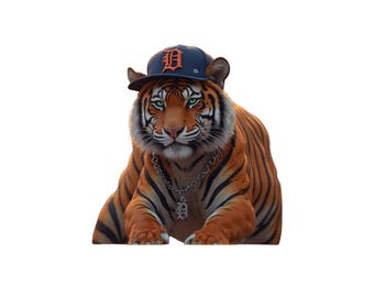 Tygrysy Przezroczysty PNG Wektor Cyfrowy Plik I Cricut Crafting I Naklejki PNG I Tygrysy PNG Cricut I Maskotka Tygrysów I Detroit Tigers png