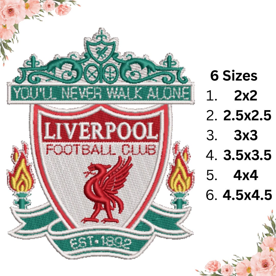 Liverpool FC Logo Embroidery Design | Football Club Logo Machine ...