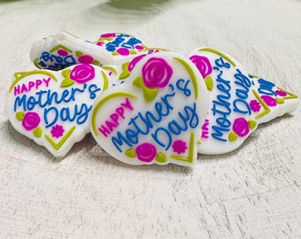 Happy Mother’s Day Focal Bead  ~ Beaded Pen Supplies ~ Silicone Focal Beads