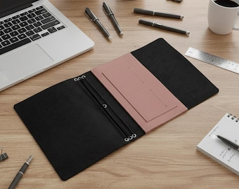 Leather writing journal cover, Personalized journal cover, Handcrafted leather journal, Refillable leather notebook, Custom notebook case