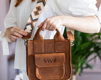 Bolso bandolera pequeño de piel, Bolso bandolera para mujer, Mini bolso de piel, Bolso bandolera pequeño, Bolso bandolera pequeño personalizado