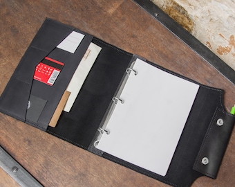 Pasta de couro personalizada, pasta de couro A5, pasta de couro A4, pasta de couro gravada, pasta de couro A6 personalizada