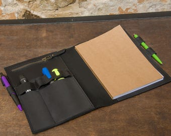 Funda de agenda de cuero grabada, funda de cuaderno recargable personalizada, funda de diario A5 personalizada, funda de cuaderno A4, funda de diario de viaje