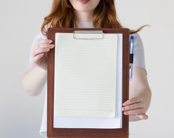 Custom leather clipboard, Leather clipboard folder, Personalized leather clipboard, Leather writing board, A4 leather clipboard