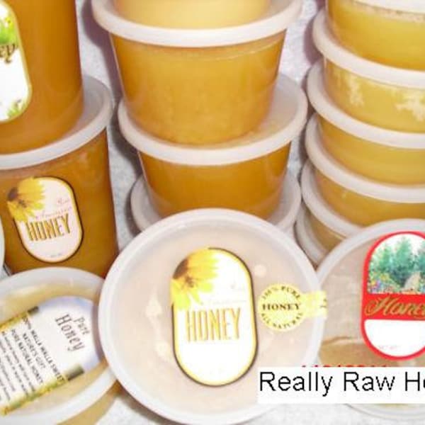 Natural Really Raw DARKER Honey,  Naturally Granulated Mountain Wildflower Pure Honey.