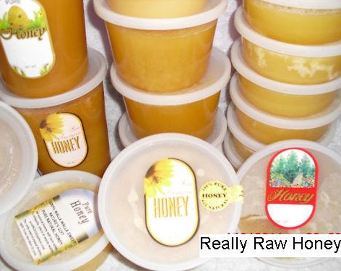 6 Lb ( 2.50 Kg) Really Raw Honey,  Naturally Granulated Mountain Wildflower Pure Honey 6 pounds