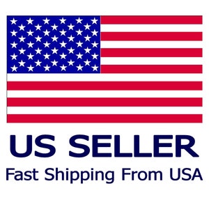 May include: The American flag with red and white stripes and a blue field of white stars. Below the flag, the text reads "US SELLER" and "Fast Shipping From USA".