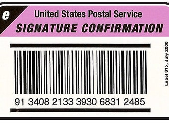 Signature Confirmation for your order.