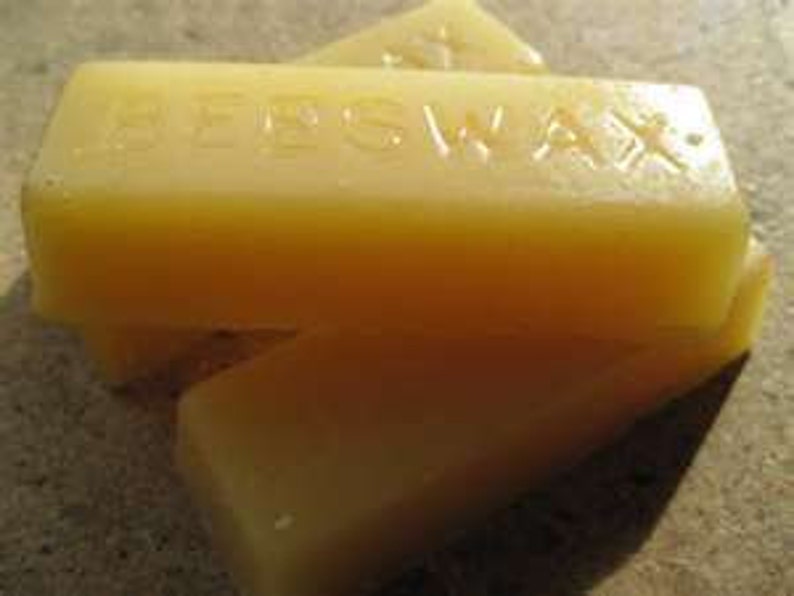 Beeswax, pure and natural MULTI-LISTING 1 ounce block 1 OZ 100% Bees Wax 1 300 bar shape bee wax. afbeelding 2