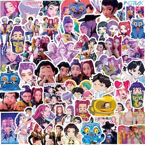 80pcs-K-Pop Demon Hunter Stickers Set – Cute Idol /Character Vinyl Decals, Laptop/Water Bottle Stickers, Anime Fan Gift