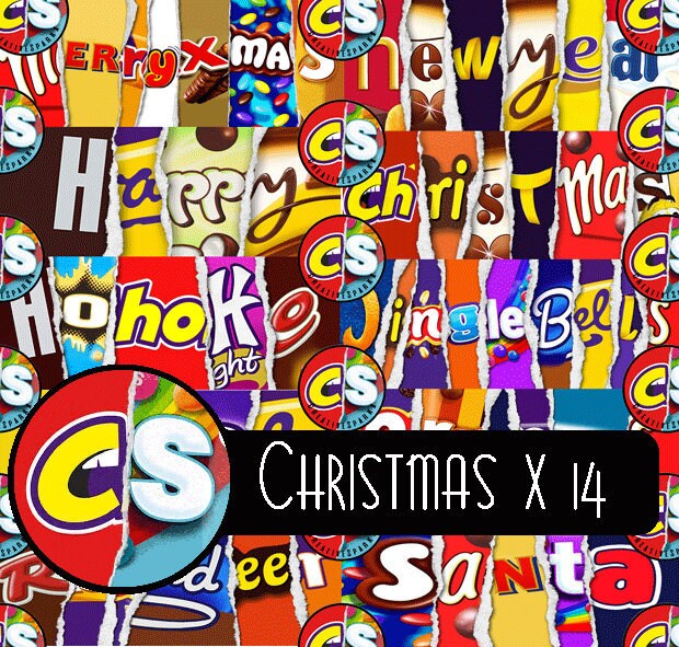 X14 CHRISTMAS Printable Family Chocolate Bar Wrapper Novelty Joke Fun…