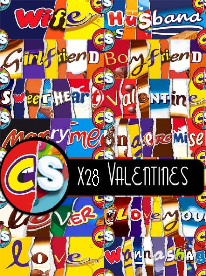 X28 VALENTINES  Printable Family Chocolate Bar Wrapper Novelty Joke F…