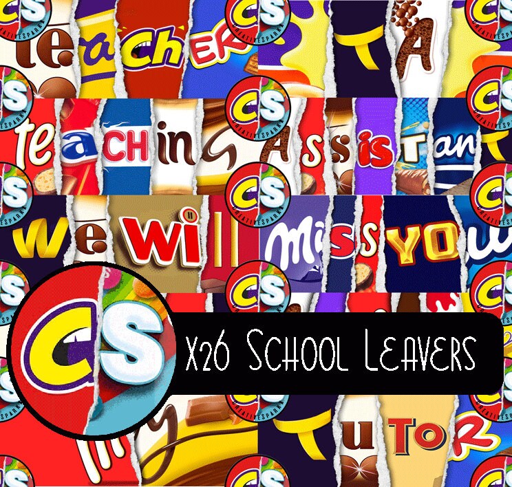 X27 SCHOOL LEAVERS **NEW** Printable Family Chocolate Bar Wrapper Nov…
