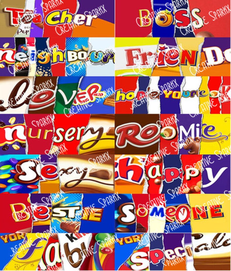 X19 Printable Chocolate Bar Wrapper Novelty Joke Funny Rude Etsy