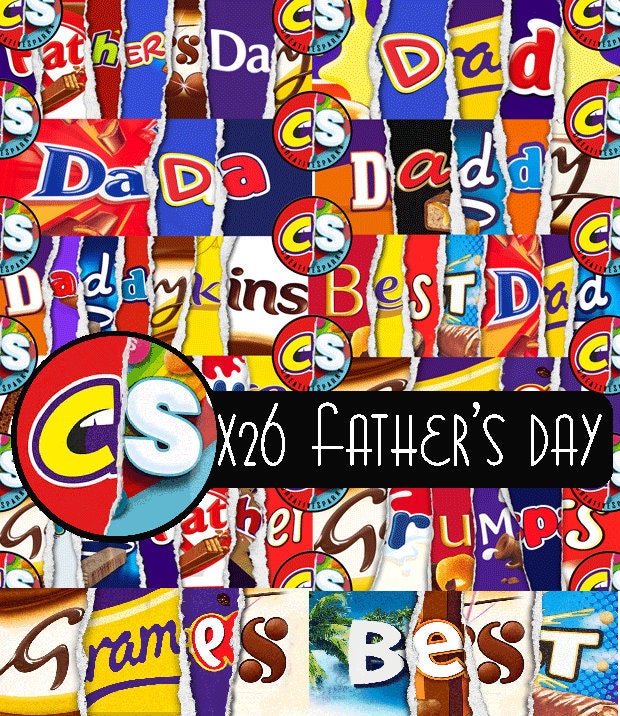 x 27 DAD & GRANDAD Father's Day Printable Chocolate Wrapper Novel…