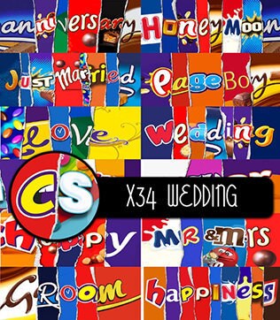 x34 Wedding Set Printable Chocolate Bar Wrapper Novelty Joke Funny Ru…
