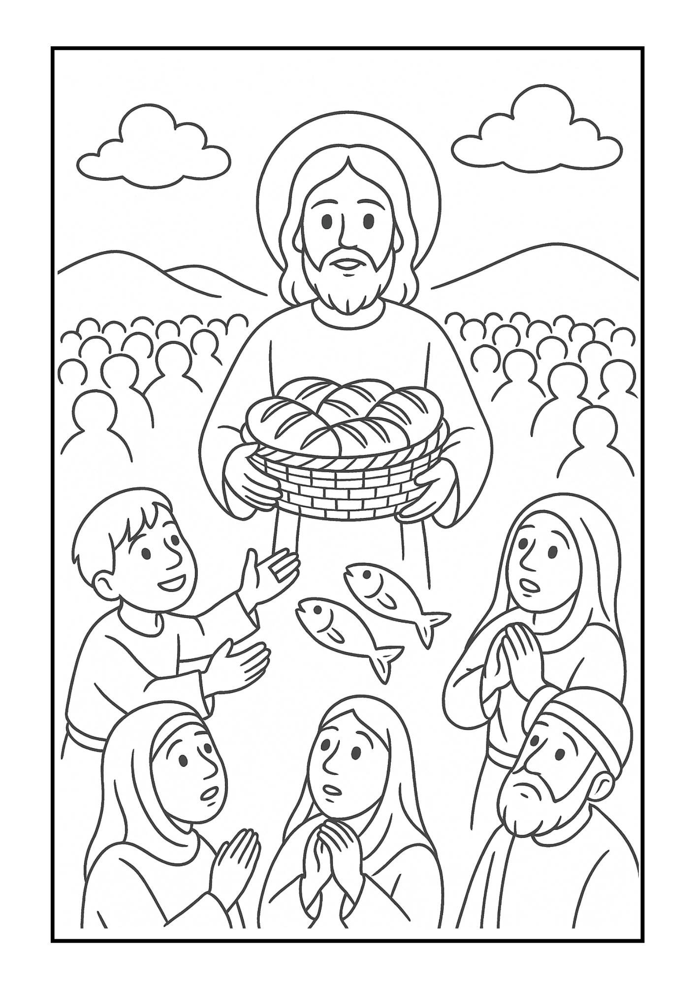 Bible Story Jesus Colouring Pages – Printable Christian Art for Kids ...